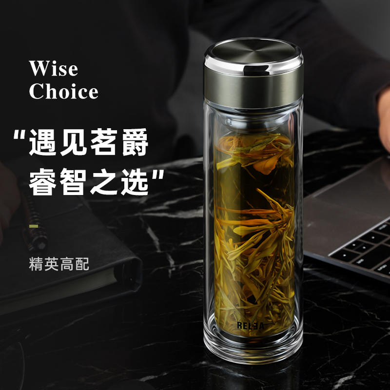 物生物 茗爵玻璃杯双层JV011919-0350